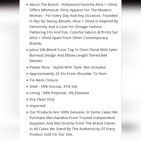 Julius tiered ruffle sleeve tunic top- Alice+Olivia - Picture 6 of 6